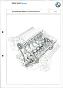 Drawing of the BMW V 12 light-alloy engine - Vintage Photograph