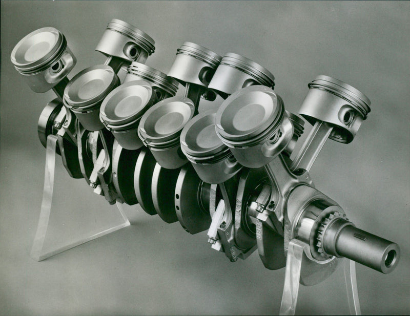 BMW 750 iL Engine Parts - Vintage Photograph