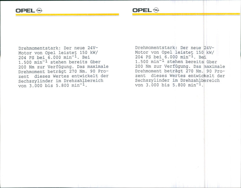 Opel 1990 - Vintage Photograph