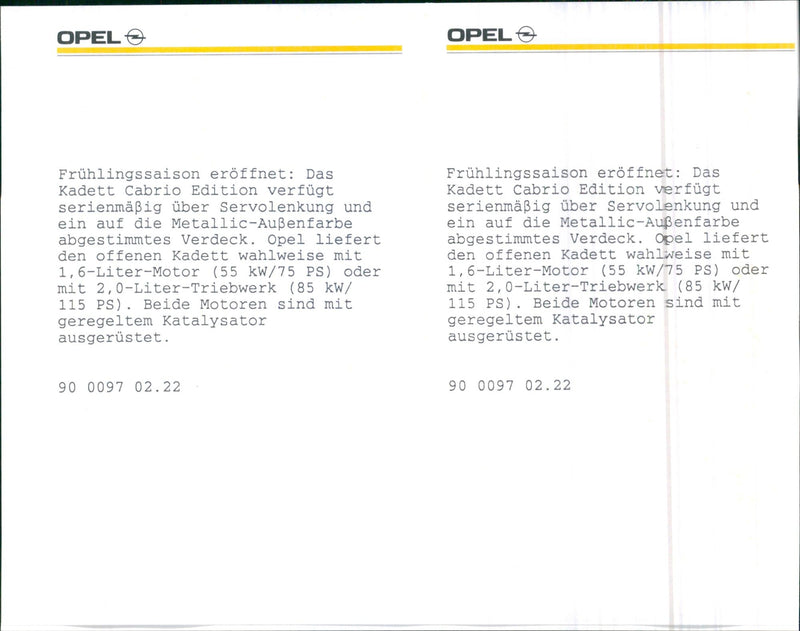 Opel Kadett Cabrio - Vintage Photograph