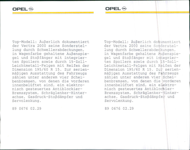 Opel Vectra 2000 - Vintage Photograph