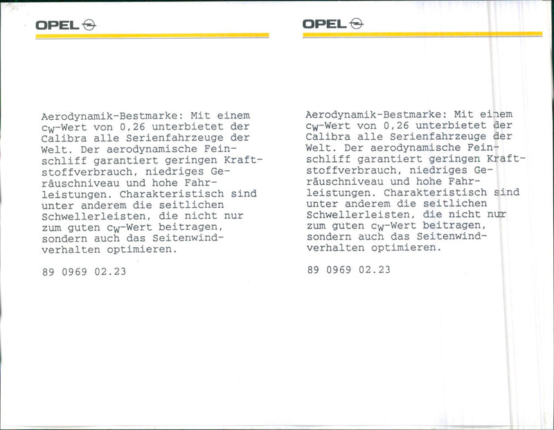 Opel Calibra - Vintage Photograph