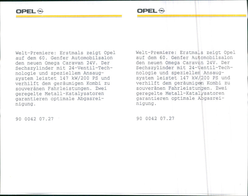 Opel Omega Caravan 24V - Vintage Photograph