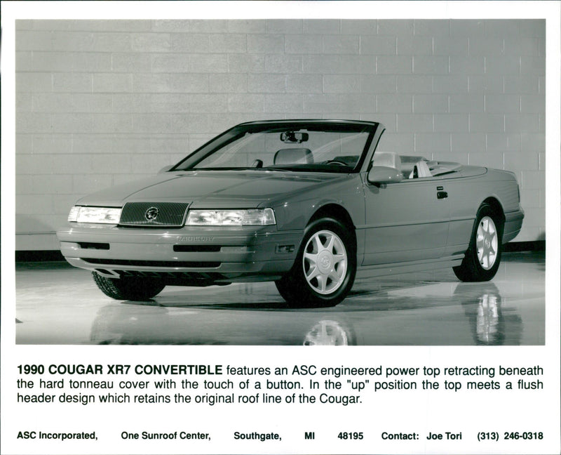 1990 Mercury Cougar XR7 convertible - Vintage Photograph
