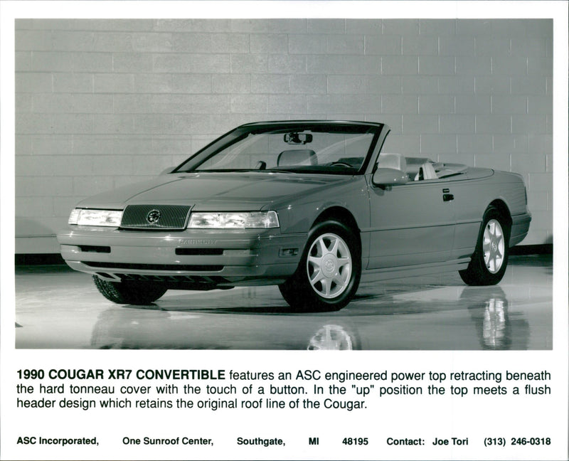 1990 Mercury Cougar XR7 Convertible - Vintage Photograph