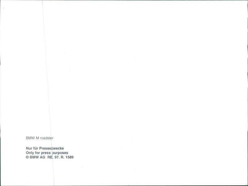 1997 BMW  M roadster - Vintage Photograph