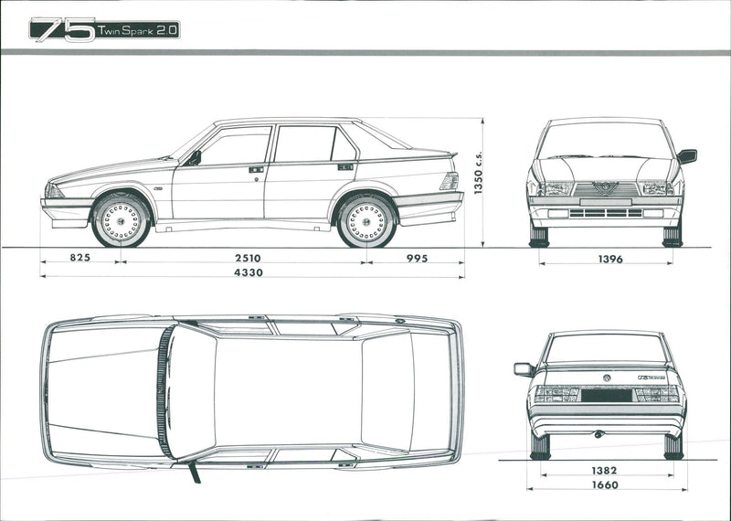 1987 Alfa Romeo 75 - Vintage Photograph