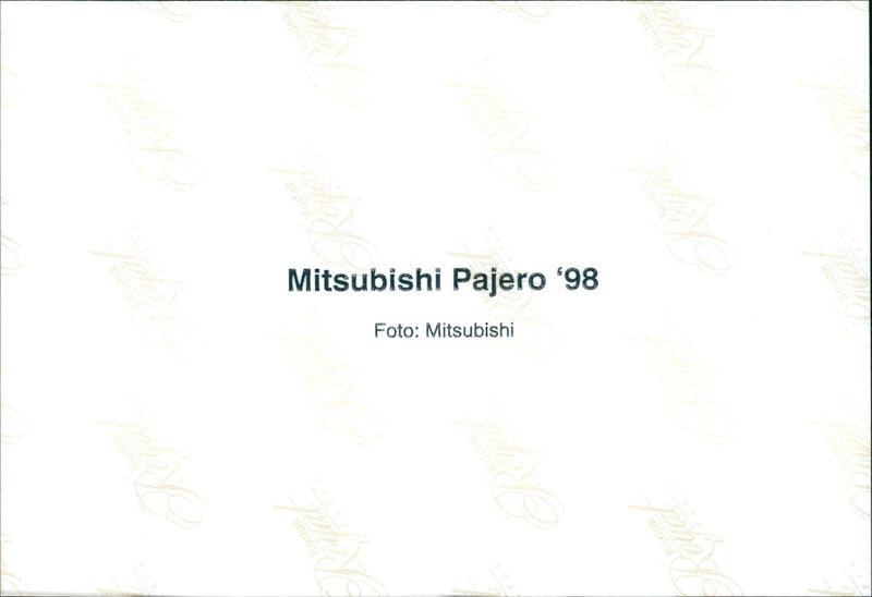 1998 Mitsubishi Pajero - Vintage Photograph