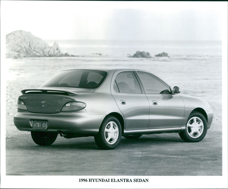 1996 Hyundai Elantra Sedan - Vintage Photograph