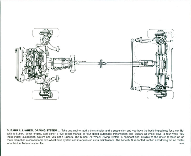 1996 Subaru All-Wheel driving system - Vintage Photograph