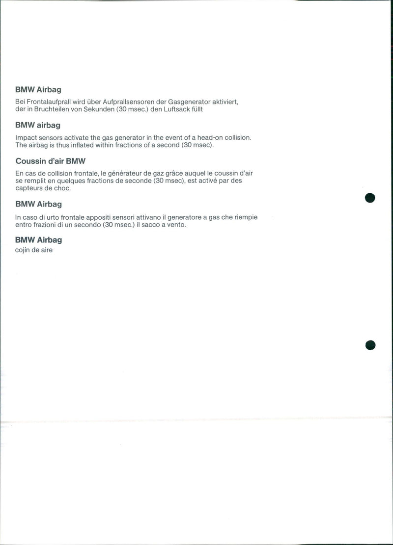 BMW airbag - Vintage Photograph