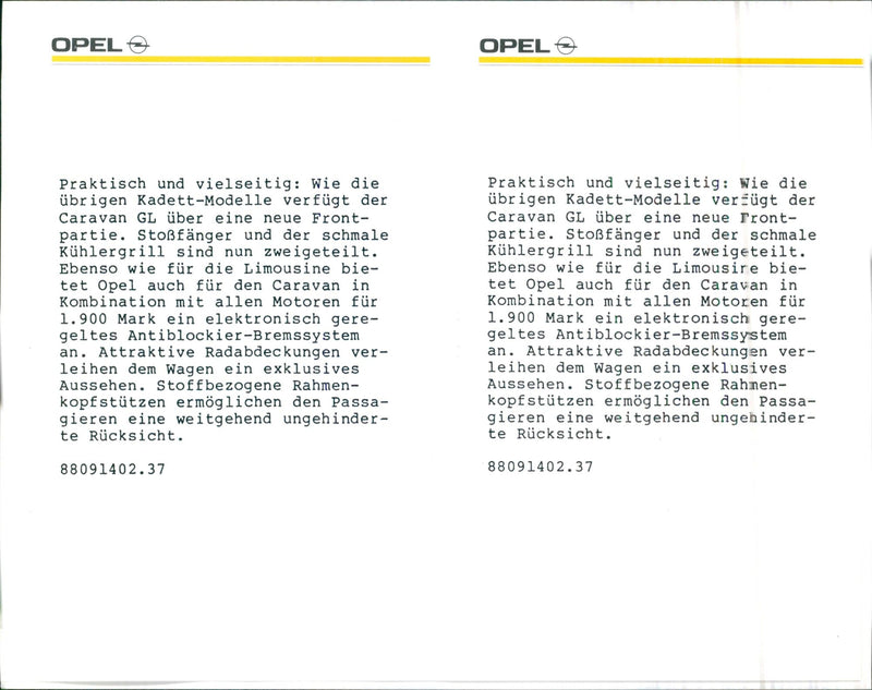 Opel Kadett Caravan GL - Vintage Photograph