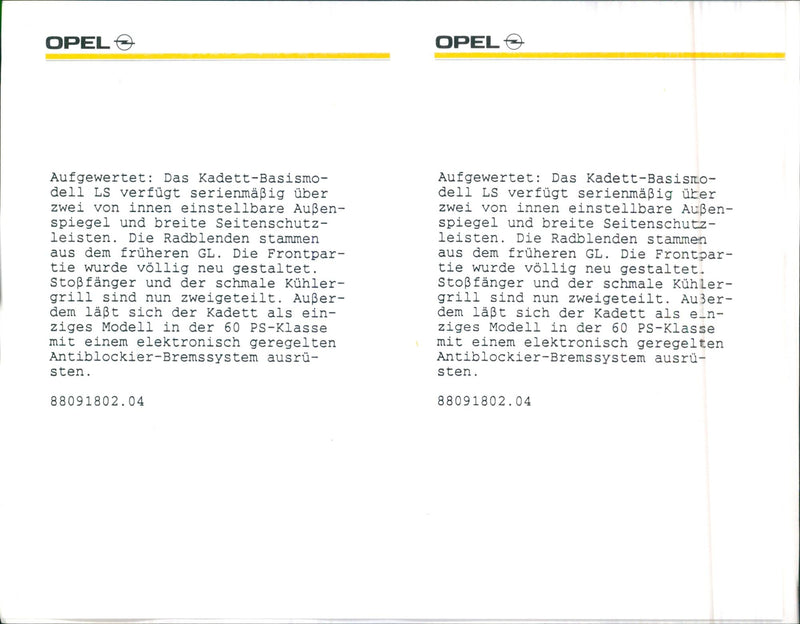 Opel Kadett LS - Vintage Photograph