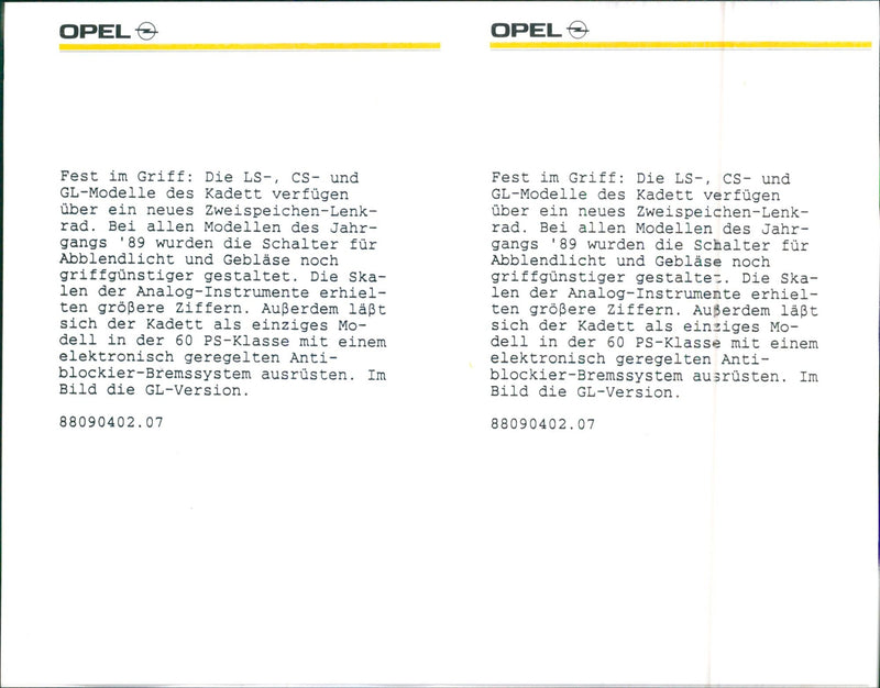 Opel Kadett LS - Vintage Photograph