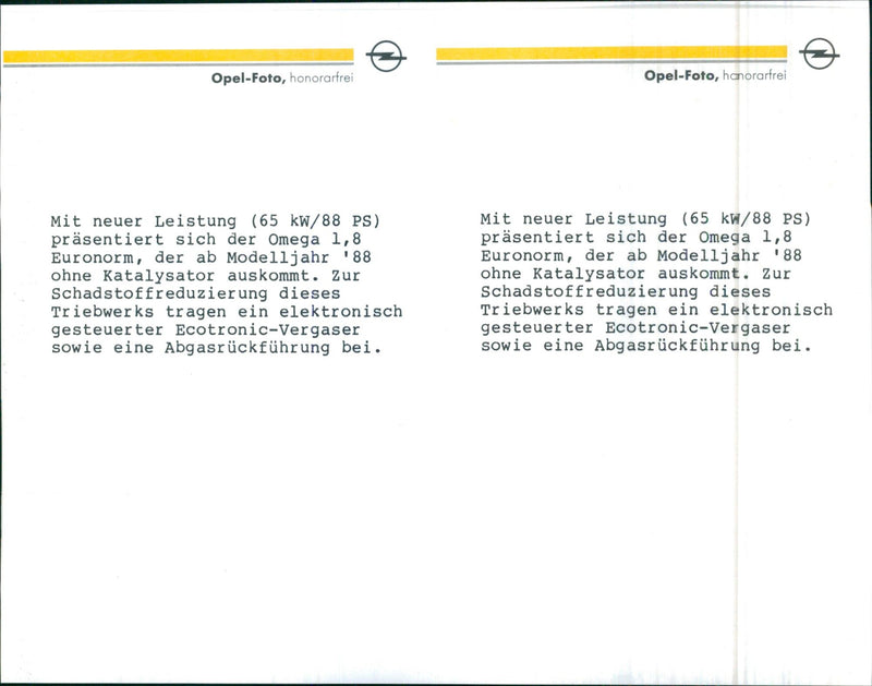 1987 Opel Omega - Vintage Photograph