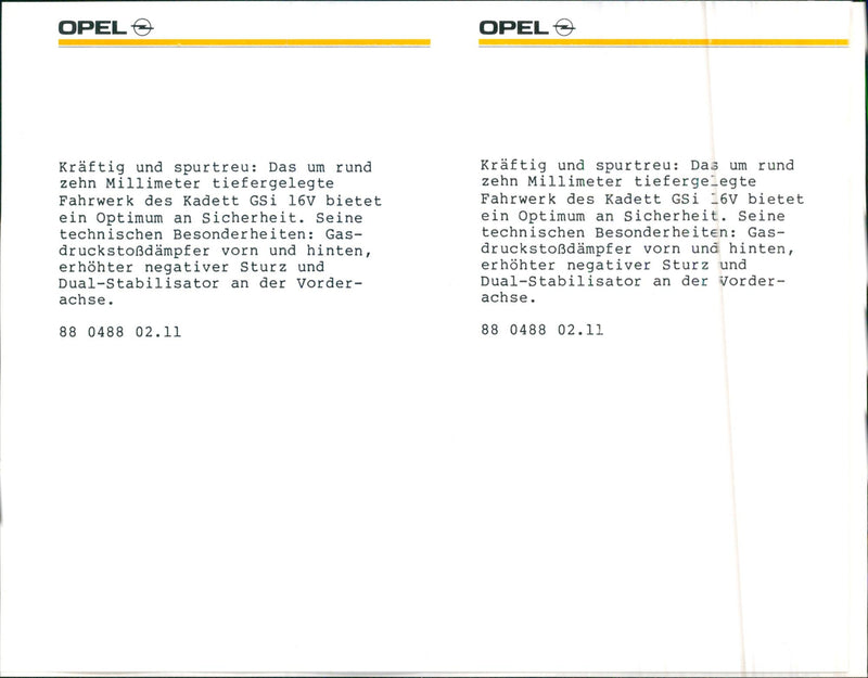 1989 Opel Kadett GSi 16V - Vintage Photograph