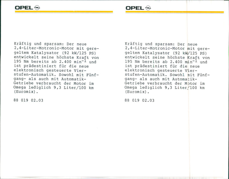 2.4-liter Motronic engine - Vintage Photograph