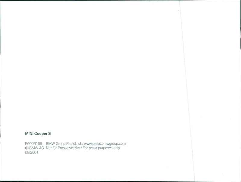 Mini Cooper S 2001 - Vintage Photograph