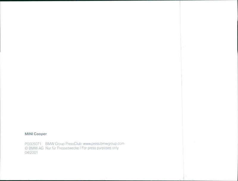 Mini Cooper 2001 - Vintage Photograph