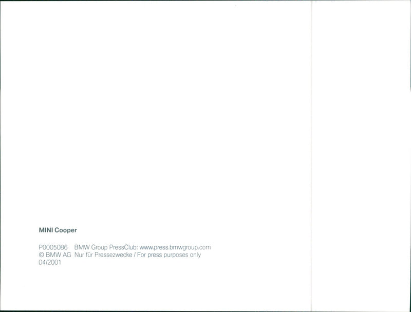 Mini Cooper 2001 - Vintage Photograph