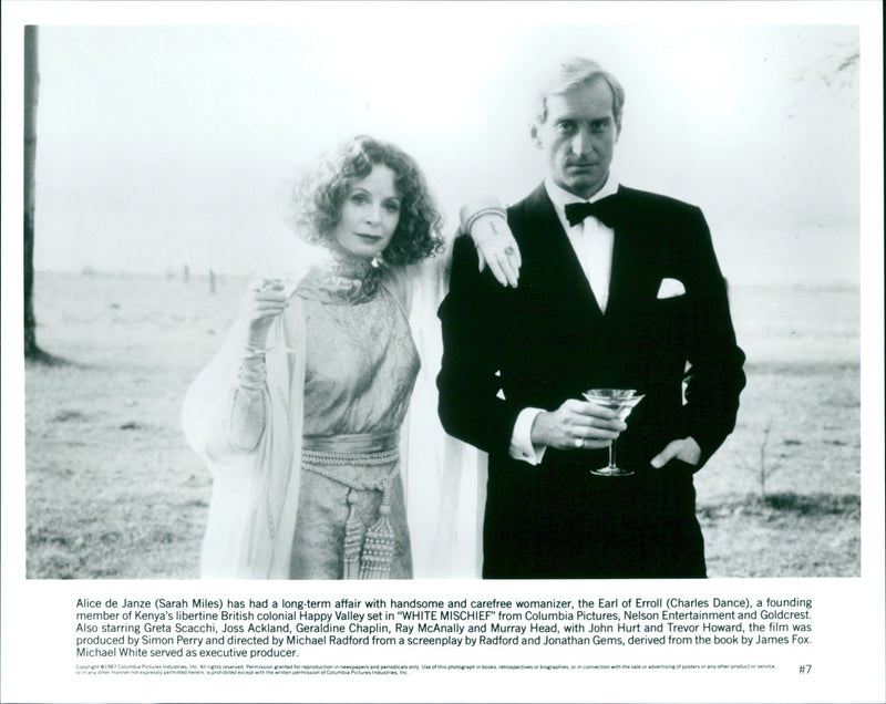 Sarah Miles and Charles Dance in "The Last Days in Kenya" (1987) - Vintage Photograph