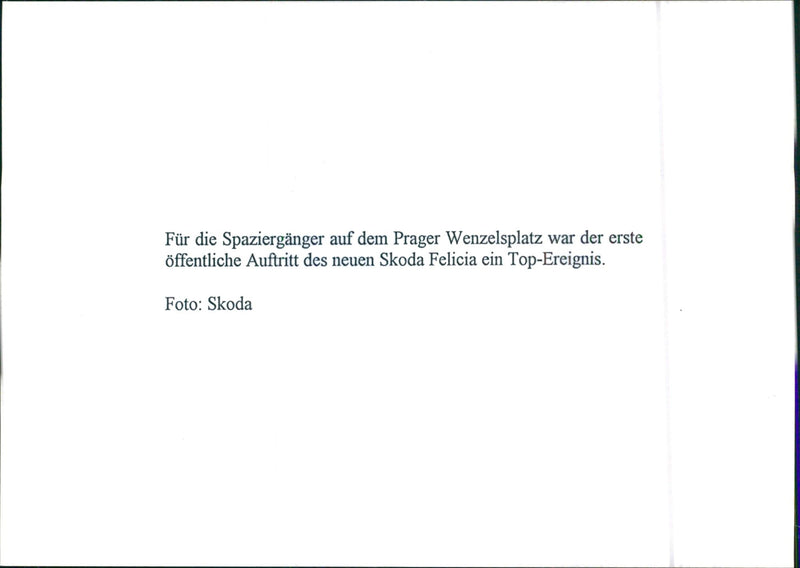 1995 Skoda Felicia - Vintage Photograph