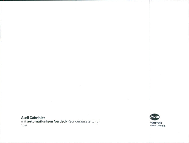 Audi Cabriolet - Vintage Photograph