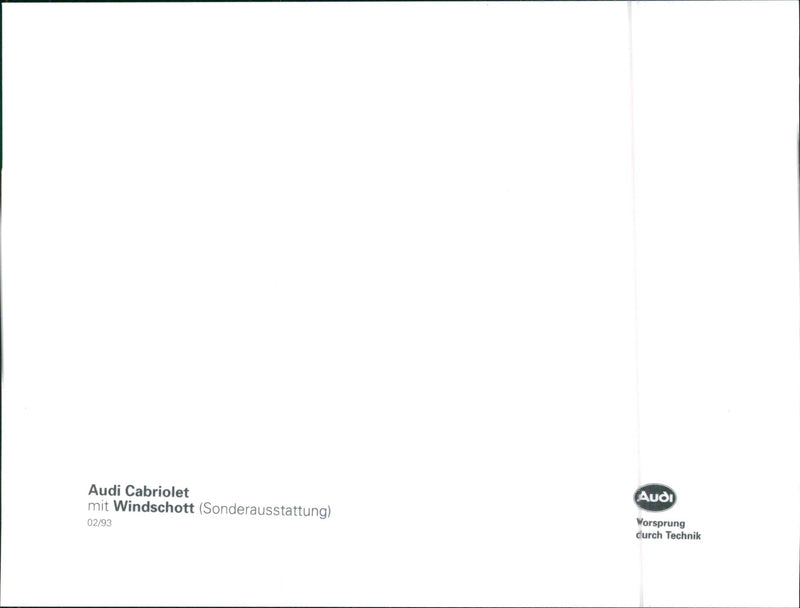 Audi Cabriolet - Vintage Photograph