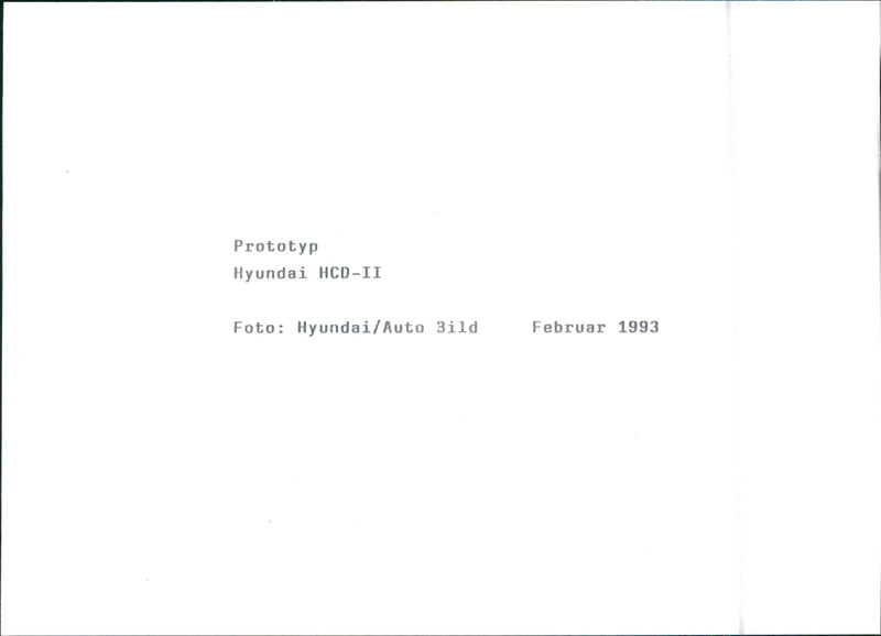 Hyundai HCD-II 1993 - Vintage Photograph
