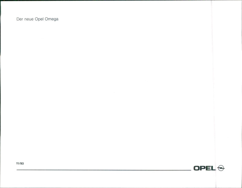 Opel Omega - Vintage Photograph