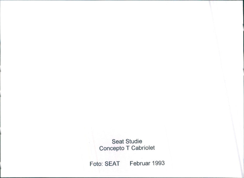 Seat Studie Concept T Cabriolet - Vintage Photograph