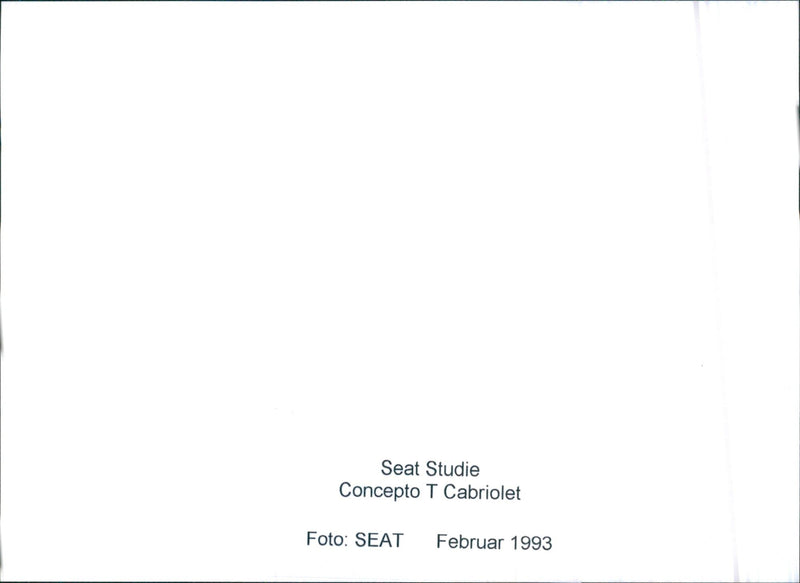 Seat Studie Concept T Cabriolet - Vintage Photograph