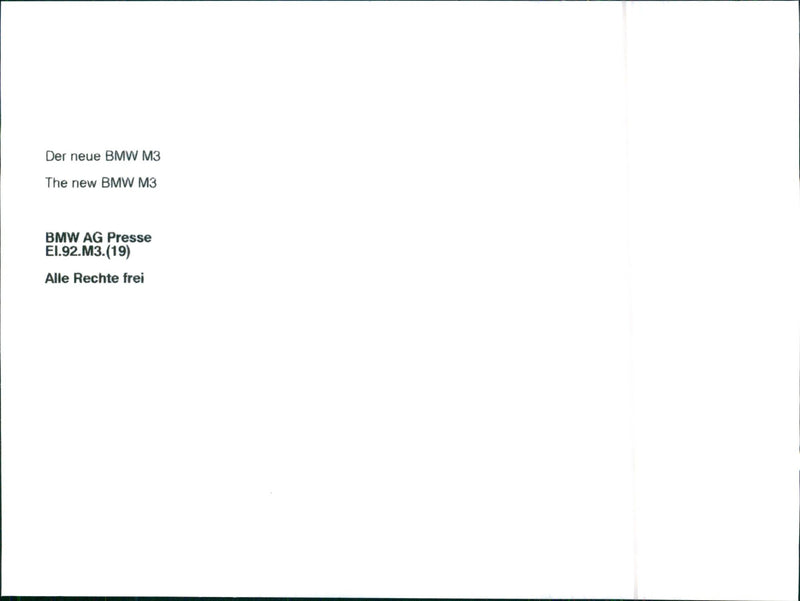 BMW M3 - Vintage Photograph