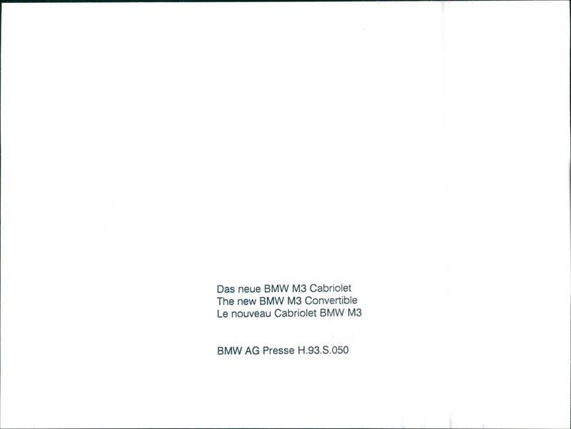 BMW M3 Convertible - Vintage Photograph