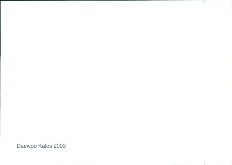 2003 Daewoo Kalos - Vintage Photograph