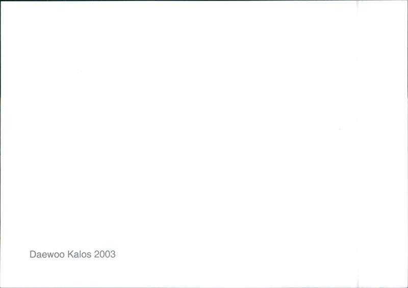 2003 Daewoo Kalos - Vintage Photograph