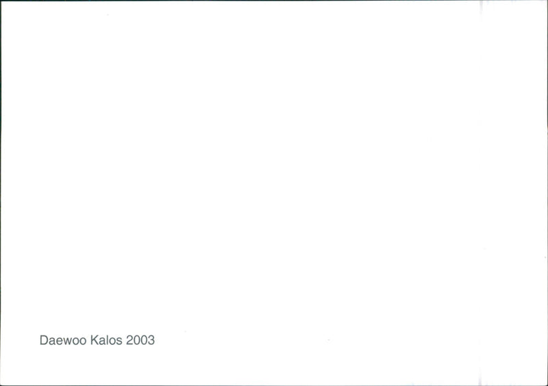 2003 Daewoo Kalos - Vintage Photograph