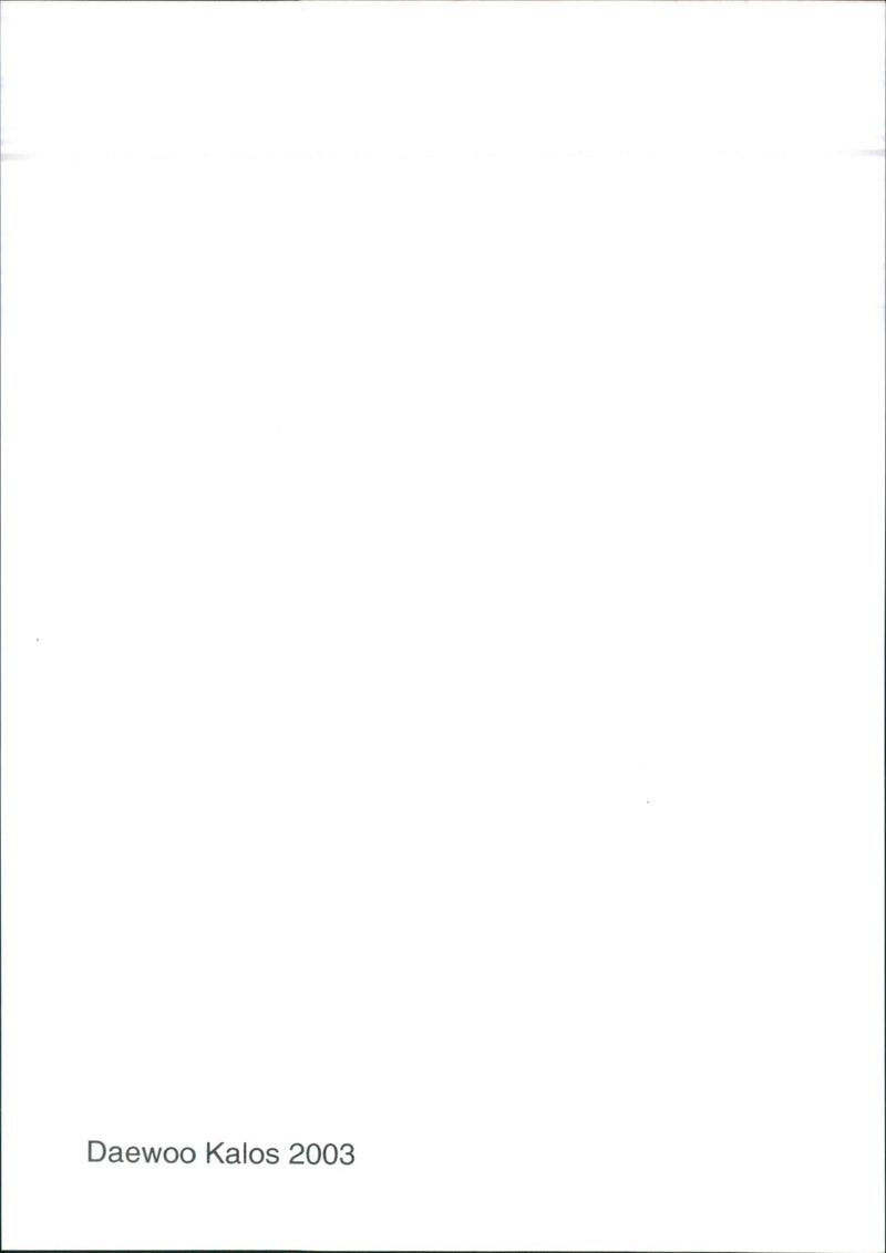 2003 Daewoo Kalos - Vintage Photograph