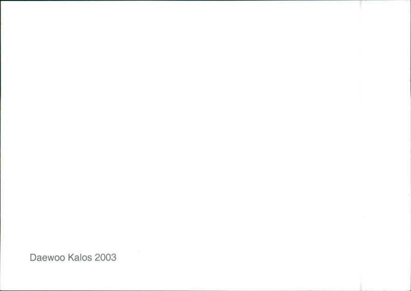 2003 Daewoo Kalos - Vintage Photograph