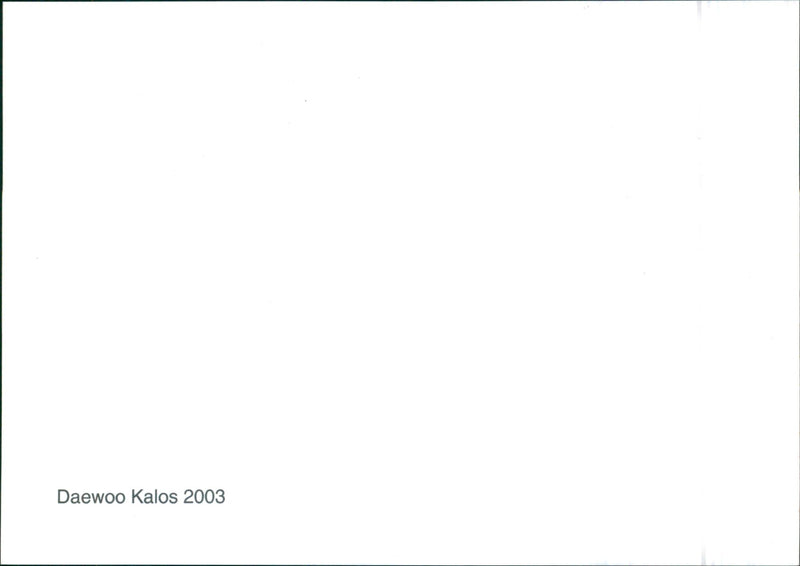 2003 Daewoo Kalos - Vintage Photograph