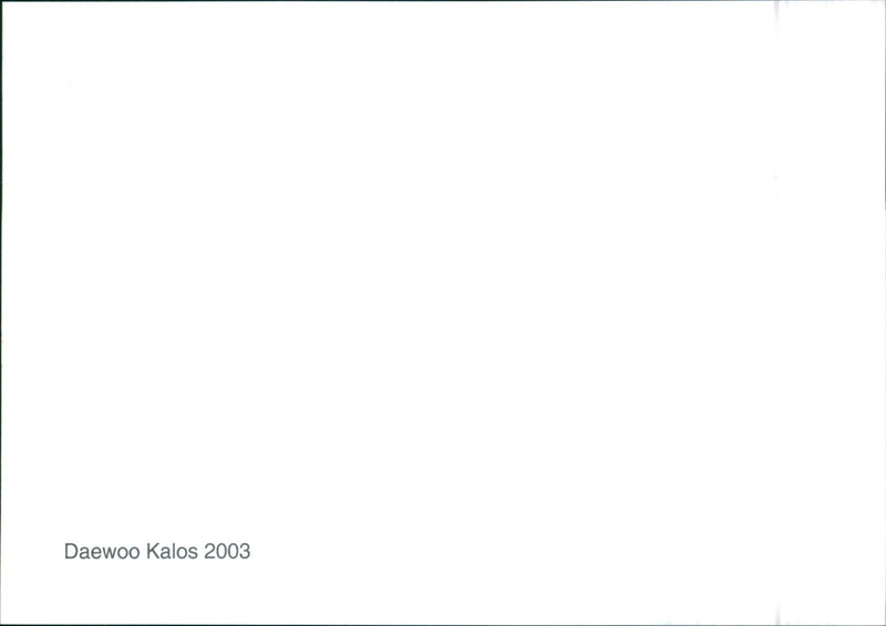 2003 Daewoo Kalos - Vintage Photograph