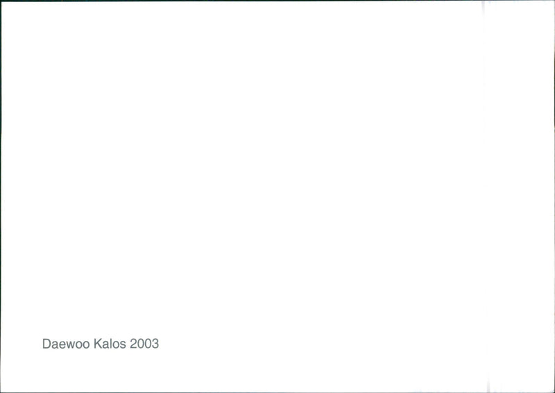 2003 Daewoo Kalos - Vintage Photograph