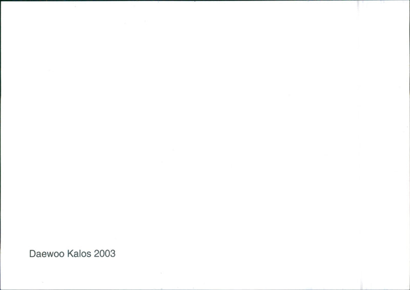 2003 Daewoo Kalos - Vintage Photograph