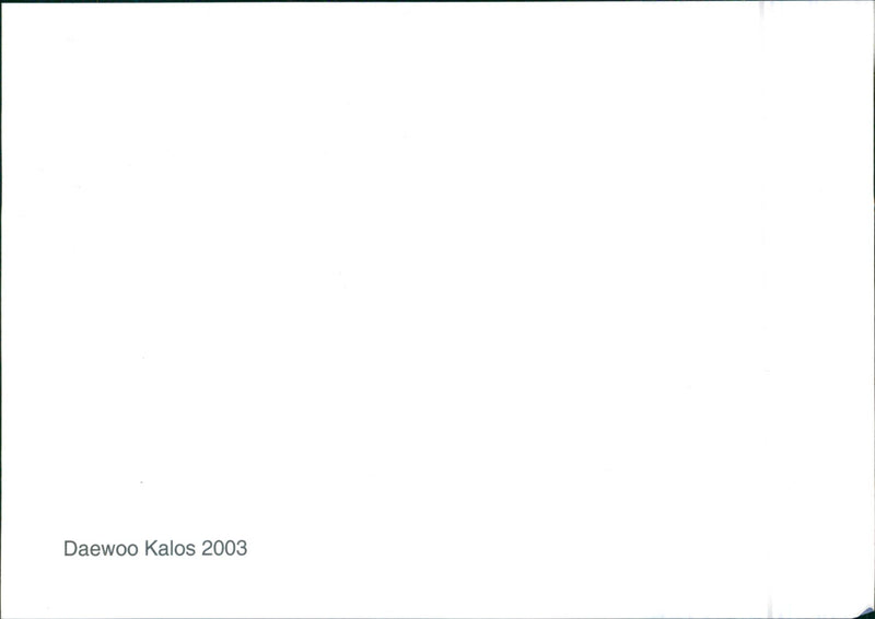 2003 Daewoo Kalos - Vintage Photograph
