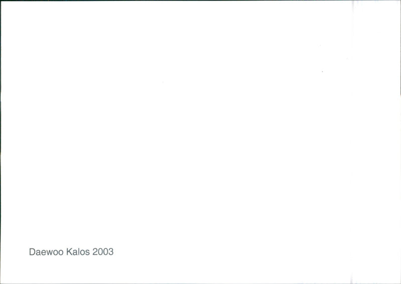2003 Daewoo Kalos - Vintage Photograph
