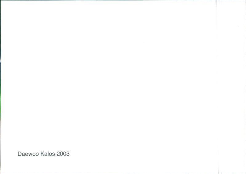 2003 Daewoo Kalos - Vintage Photograph