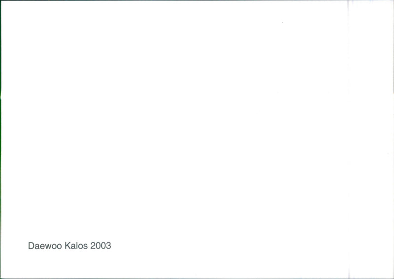 2003 Daewoo Kalos - Vintage Photograph