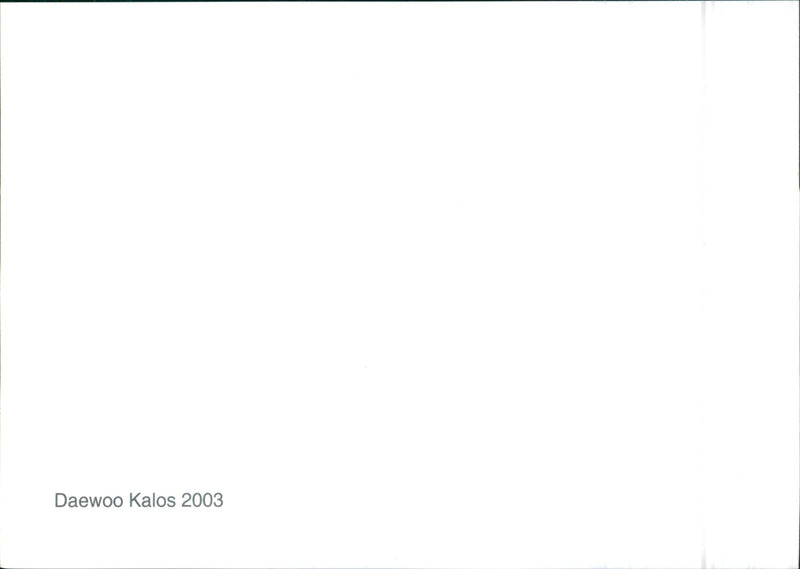 2003 Daewoo Kalos - Vintage Photograph