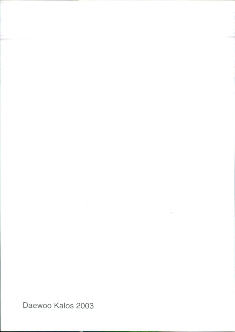 2003 Daewoo Kalos - Vintage Photograph