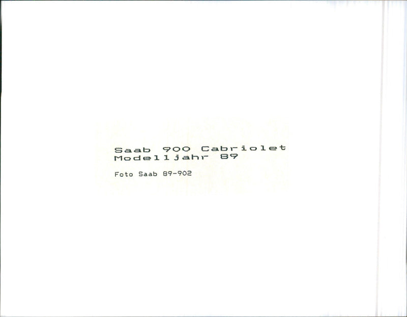 1989 Saab 900 Cabriolet - Vintage Photograph